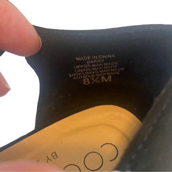 Coconuts by Matisse Black Faux Suede Pointed Toe Ankle Strap Low Heel Flats - Picture 7 of 7